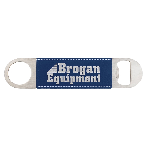 1 1/2" x 7" x 1/8" stainless steel and blue leatherette... from ASI 74601 Calico