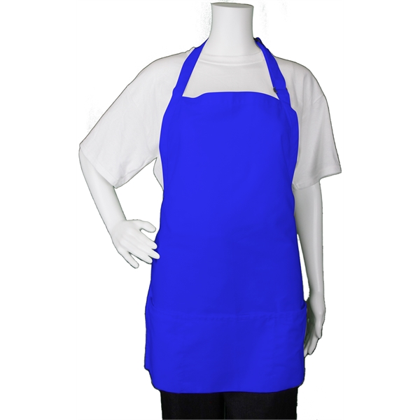 Restaurant-style poly-cotton twill bib apron with 1" wide waist and adjustable... from ASI 31260 AdCapitol