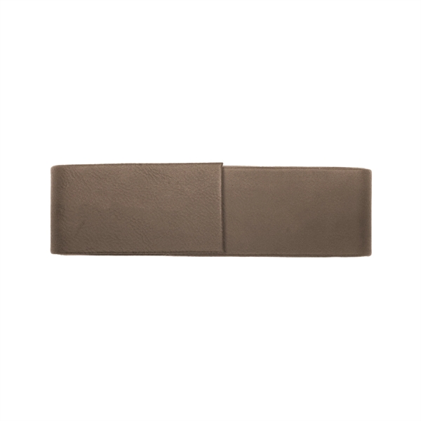 6 1/2" x 2" PU leatherette double-size pencil case with elastic... from ASI 74601 Calico