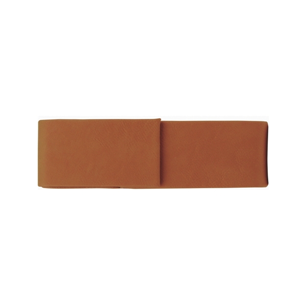 6 1/2" x 2" PU leatherette double-size pencil case with elastic... from ASI 74601 Calico