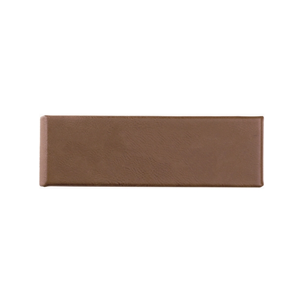 6 1/2" x 2" PU leatherette double-size pencil case with elastic... from ASI 74601 Calico