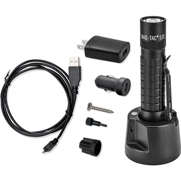 Maglite MagTac Rechargeable Plain Head Flashlight System... from ASI 61966 HPG / Beacon Promotions