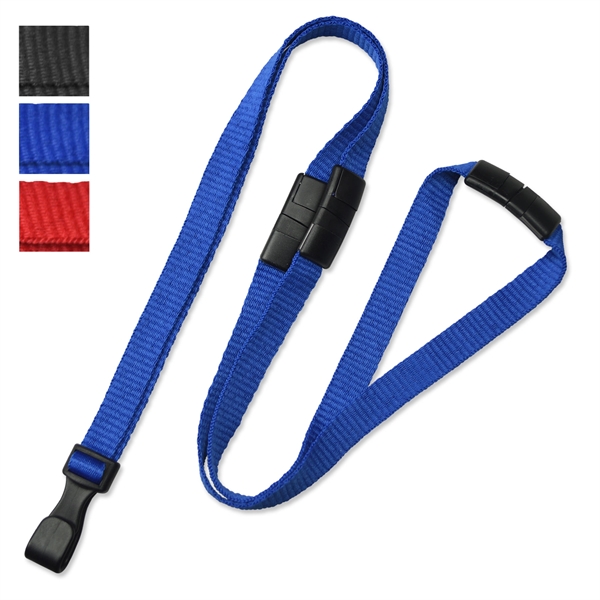 These economical 3/8" wide flat lanyards feature three breakaways and a... from ASI 79898 Promovision / PROMOVISION
