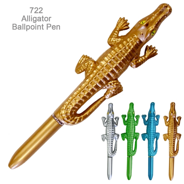 Delightful Alligator Shape, Ballpoint Pen - Ready Inventory In New Jersey... from ASI 45100 Chulani Promotional Products, Inc / Competitive Edge Innovations/Chulani