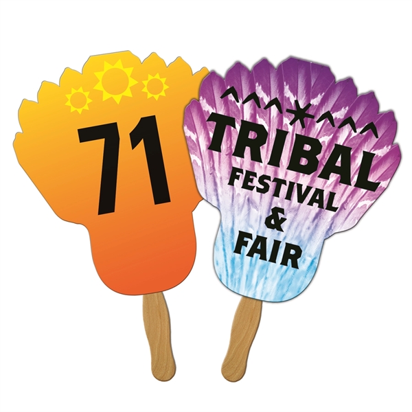 Feather shape auction fan with hidden wooden stick.... from ASI 67620 Lion Circle Corp / Lion/Circle