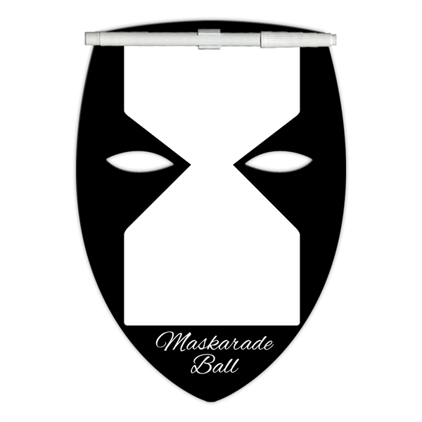 Mask  shaped dry erase memo board with marker.... from ASI 67620 Lion Circle Corp / Lion/Circle