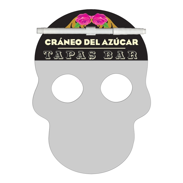 Skull  shaped dry erase memo board with marker.... from ASI 67620 Lion Circle Corp / Lion/Circle
