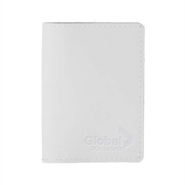 4 1/8" x 5 1/2" x 1/4" leather passport holder; made... from ASI 88060 Snugz/USA Inc / SnugZ USA®