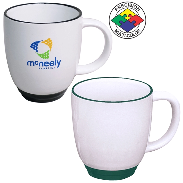 14oz Heartland Bistro Mug with colored trim.... from ASI 80093 Pyrographics / Pyrographics Line