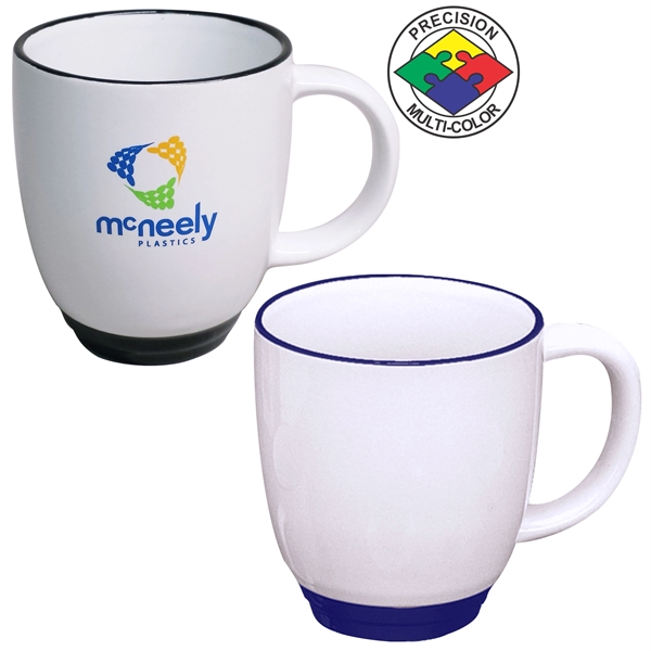 14oz Heartland Bistro Mug with colored trim.... from ASI 80093 Pyrographics / Pyrographics Line