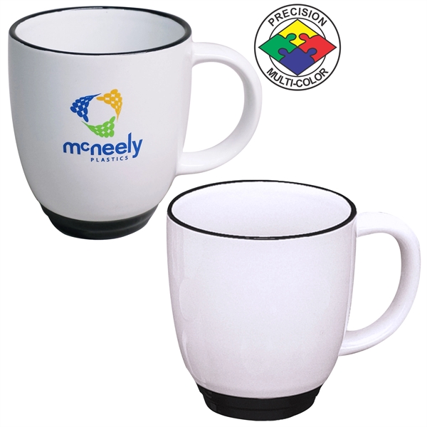 14oz Heartland Bistro Mug with colored trim.... from ASI 80093 Pyrographics / Pyrographics Line