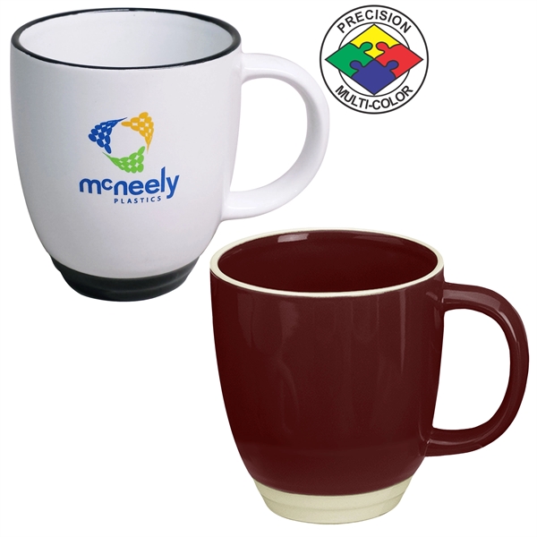 14oz Heartland colored BistromMug with almond trim... from ASI 80093 Pyrographics / Pyrographics Line