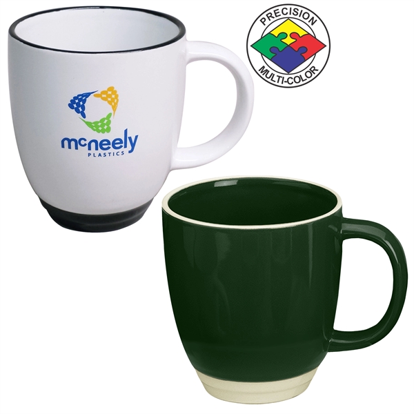 14oz Heartland colored BistromMug with almond trim... from ASI 80093 Pyrographics / Pyrographics Line