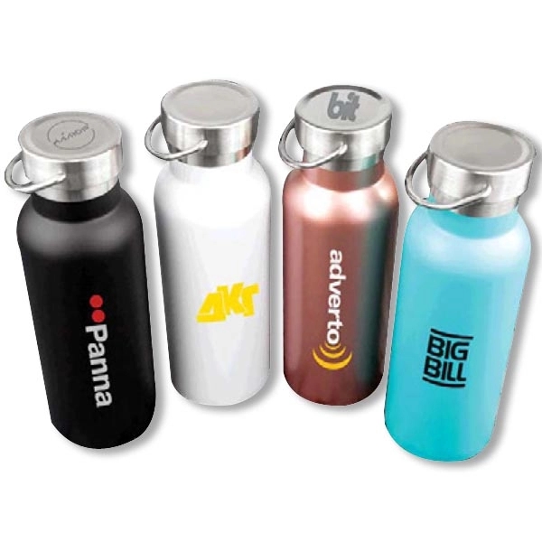 8.625" x 2.75" 17-ounce stainless steel insulated hot and cold bottle... from ASI 99030 Zipline