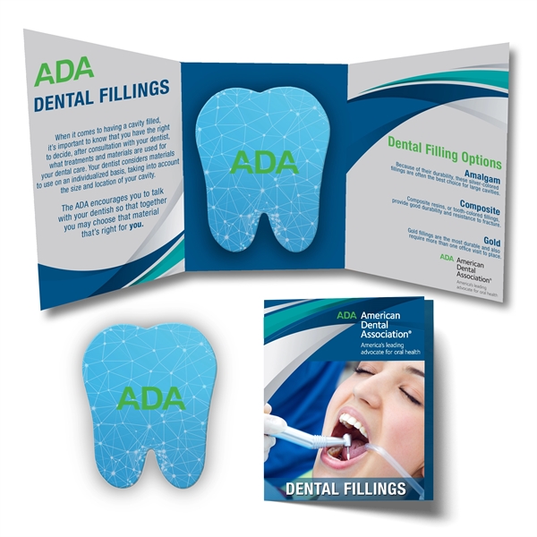 2.34" x 3.55" x .62" full-color promotional booklet with 3.75" tooth-shaped... from ASI 90807 Tekweld