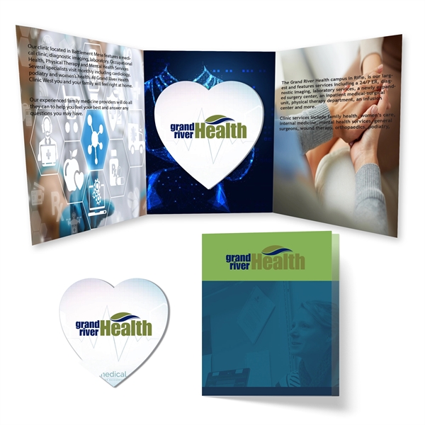 2.34" x 3.55" x .62" full-color promotional booklet with 3.75" heart-shaped... from ASI 90807 Tekweld