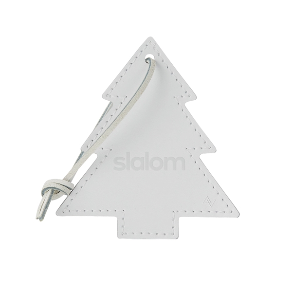 Leather Christmas tree ornament made in the USA with a leather... from ASI 88060 Snugz/USA Inc / SnugZ USA®