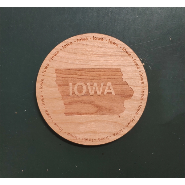 Coaster made of wood with the beautiful design of the state... from ASI 92531 Unique Custom Products / UCP