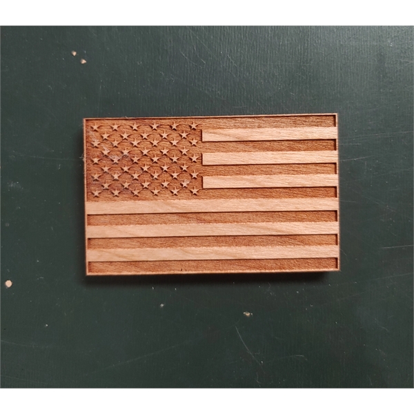 Magnet made of wood featuring the design of a the American... from ASI 92531 Unique Custom Products / UCP