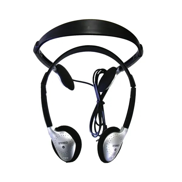 Audio stereo headphone with silver trim - Widely used for lectures,... from ASI 45100 Chulani Promotional Products, Inc / Competitive Edge Innovations/Chulani