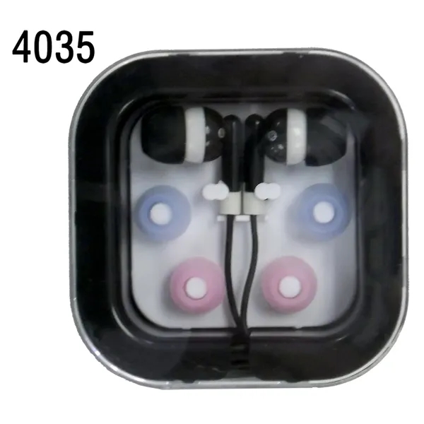 Ear bud-type stereo headphones with universal audio jack -Widely used for... from ASI 45100 Chulani Promotional Products, Inc / Competitive Edge Innovations/Chulani