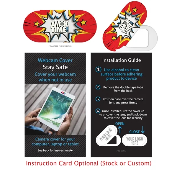 Customized information booklet with ultra-thin webcam cover.... from ASI 90807 Tekweld