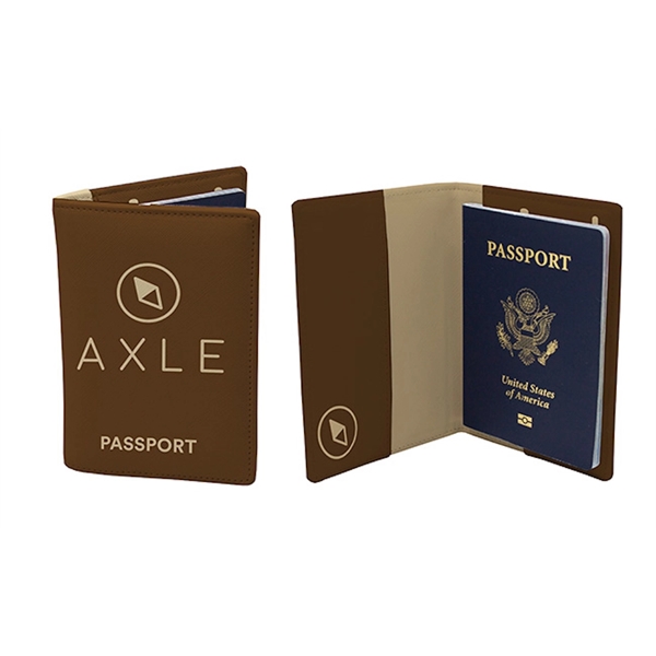 Full-color, full-bleed passport case with designed exterior face, internal panels, and... from ASI 45657 Pop! Promos