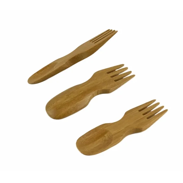 Mini Bamboo Fork and Spoon combination... from ASI 72657 Active Life Promo