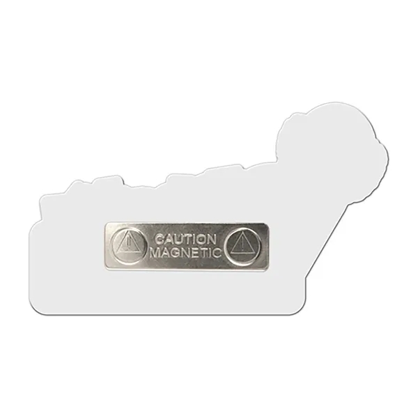 Customized high gloss laminated name badge lapel pins created with Digitek... from ASI 90807 Tekweld