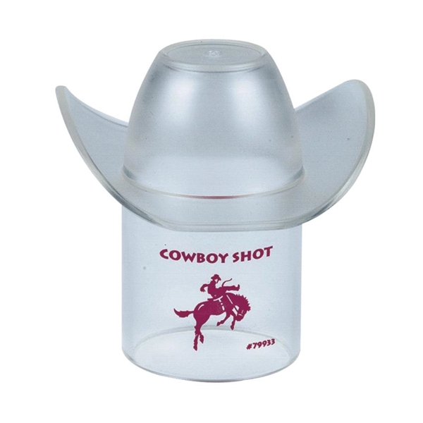 2 oz. Plastic Cowboy Hat USA made of Clear Polystyrene Shot... from ASI 79933 Prorose Inc / ProRose