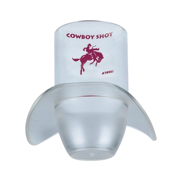 2 oz. Plastic Cowboy Hat USA made of Clear Polystyrene Shot... from ASI 79933 Prorose Inc / ProRose