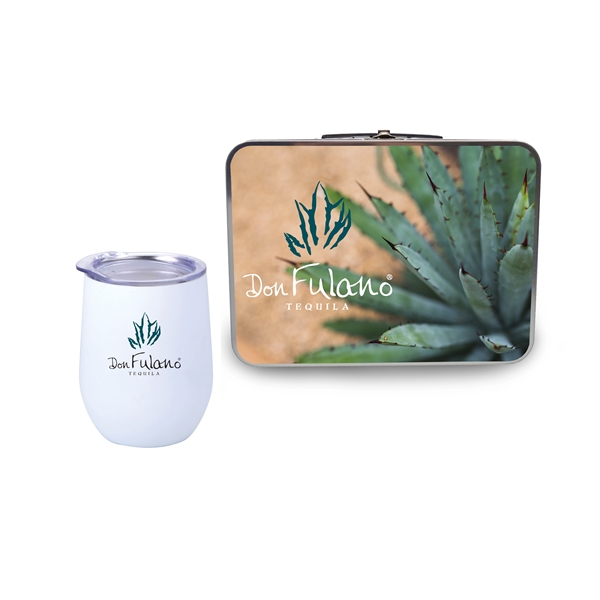 Retro-styled 8" x 6" x 4" lunchbox with 4.6" x 3.48"... from ASI 90807 Tekweld