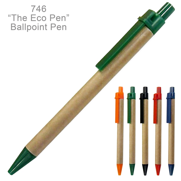 Eco Friendly Green Ballpoint Pen - Ready Inventory In New Jersey... from ASI 45100 Chulani Promotional Products, Inc / Competitive Edge Innovations/Chulani