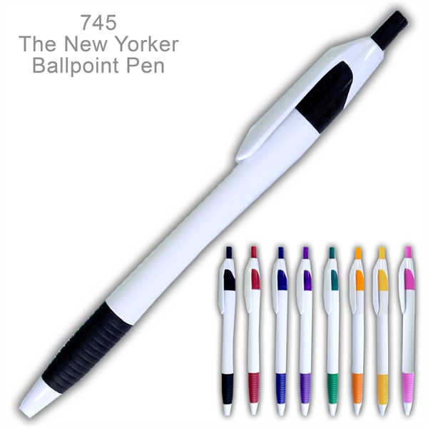 The New Yorker Ballpoint Pen, With Comfort Grip - Ready Inventory... from ASI 45100 Chulani Promotional Products, Inc / Competitive Edge Innovations/Chulani