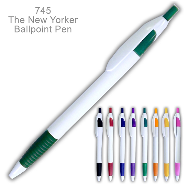The New Yorker Ballpoint Pen, With Comfort Grip - Ready Inventory... from ASI 45100 Chulani Promotional Products, Inc / Competitive Edge Innovations/Chulani