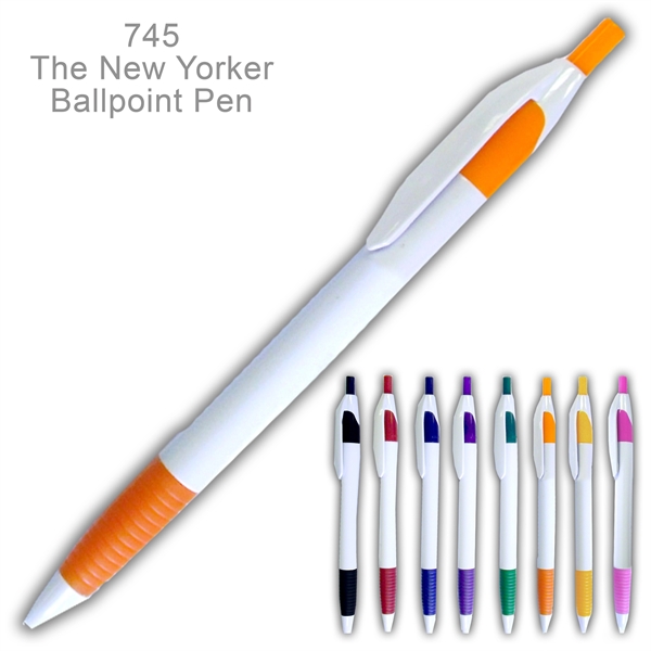 The New Yorker Ballpoint Pen, With Comfort Grip - Ready Inventory... from ASI 45100 Chulani Promotional Products, Inc / Competitive Edge Innovations/Chulani