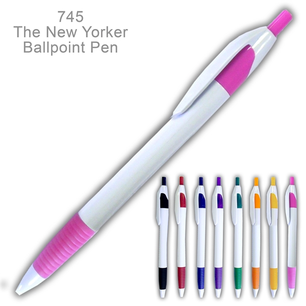 The New Yorker Ballpoint Pen, With Comfort Grip - Ready Inventory... from ASI 45100 Chulani Promotional Products, Inc / Competitive Edge Innovations/Chulani