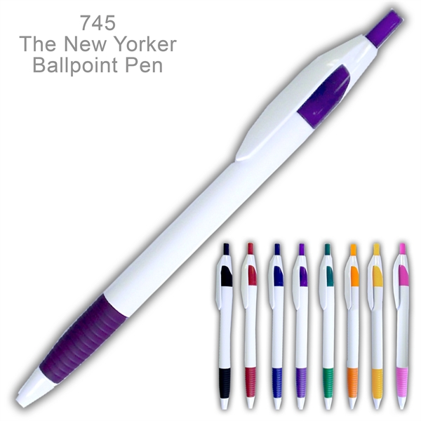 The New Yorker Ballpoint Pen, With Comfort Grip - Ready Inventory... from ASI 45100 Chulani Promotional Products, Inc / Competitive Edge Innovations/Chulani