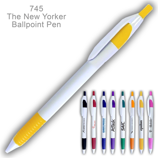 The New Yorker Ballpoint Pen, With Comfort Grip - Ready Inventory... from ASI 45100 Chulani Promotional Products, Inc / Competitive Edge Innovations/Chulani