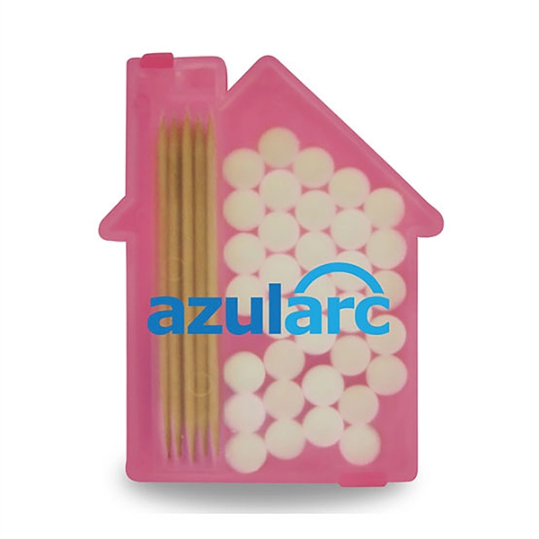 Combination toothpicks and sugar free mints in a house shaped container.... from ASI 90807 Tekweld