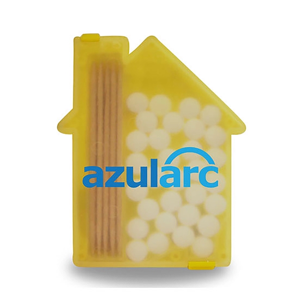 Combination toothpicks and sugar free mints in a house shaped container.... from ASI 90807 Tekweld