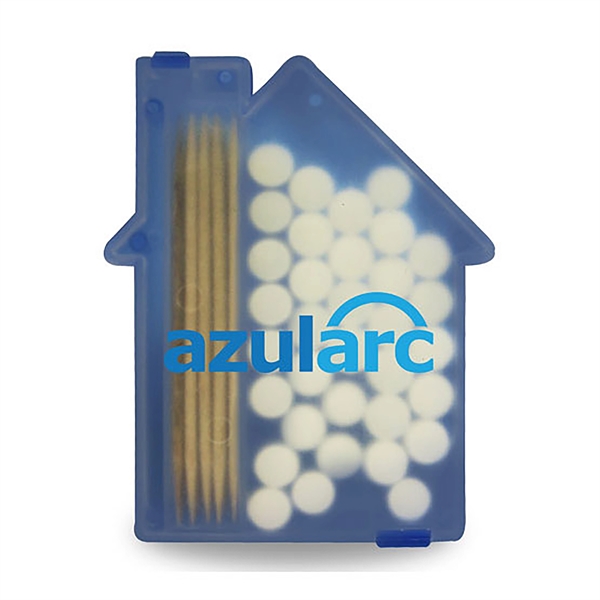 Combination toothpicks and sugar free mints in a house shaped container.... from ASI 90807 Tekweld
