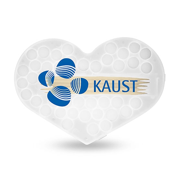Heart shape container with combination of 10 toothpicks and 35 sugar... from ASI 90807 Tekweld