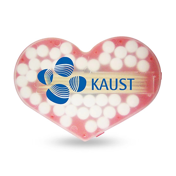 Heart shape container with combination of 10 toothpicks and 35 sugar... from ASI 90807 Tekweld