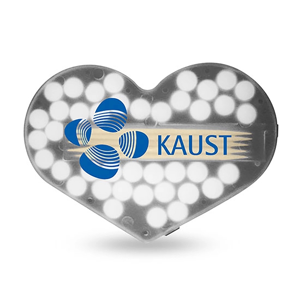 Heart shape container with combination of 10 toothpicks and 35 sugar... from ASI 90807 Tekweld