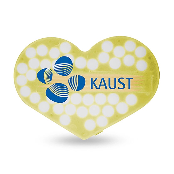 Heart shape container with combination of 10 toothpicks and 35 sugar... from ASI 90807 Tekweld