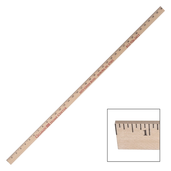 Natural wood yardstick made in the USA with the English scale.... from ASI 61125 Hit Promotional Products / Hit®