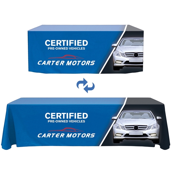 6' to 8' Digitally printed durable polyester convertible table cover... from ASI 80228 Quinn