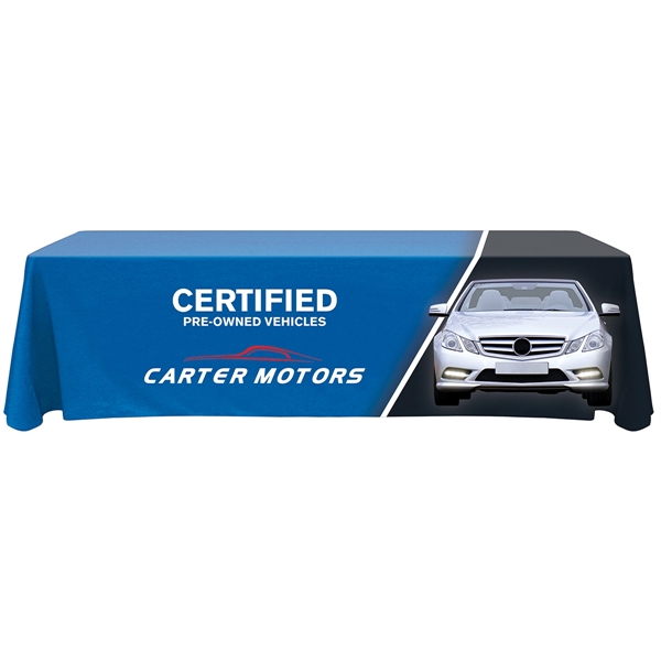 6' to 8' Digitally printed durable polyester convertible table cover... from ASI 80228 Quinn