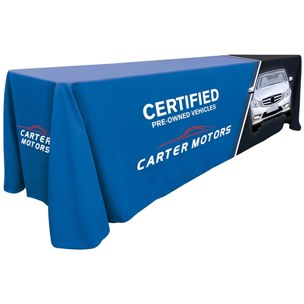 6' to 8' Digitally printed durable polyester convertible table cover... from ASI 80228 Quinn
